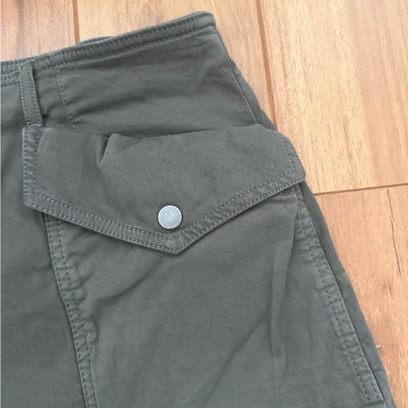 Anthropologie Washed Utility Shorts in Olive - Picture 2 of 7